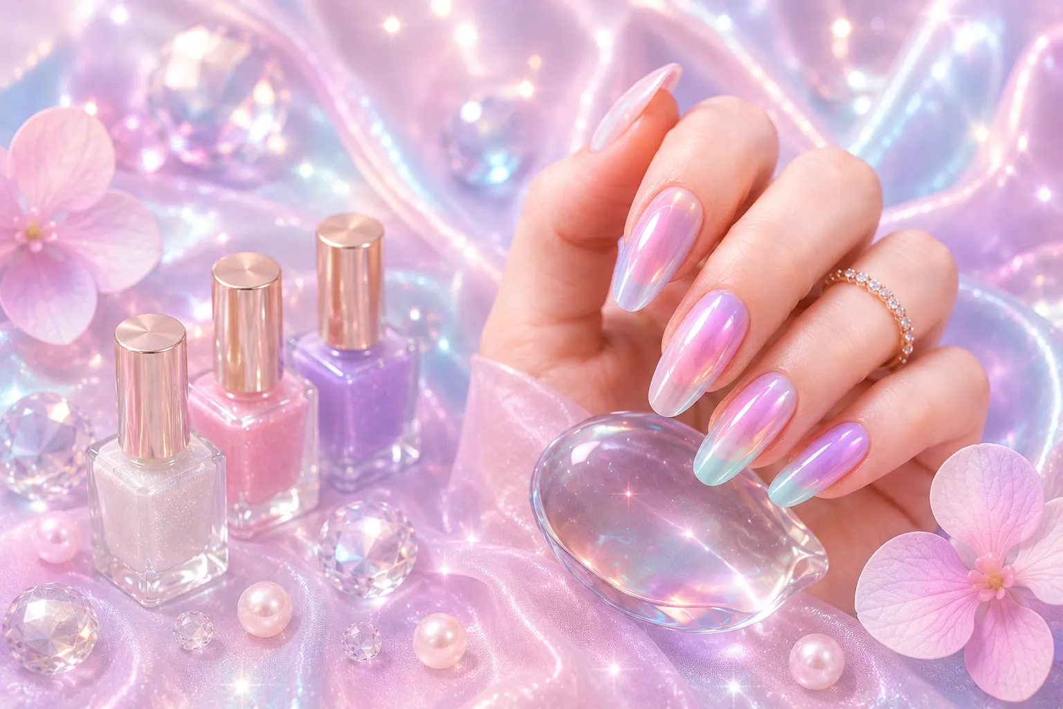 Nail Art Ombre Aura Background