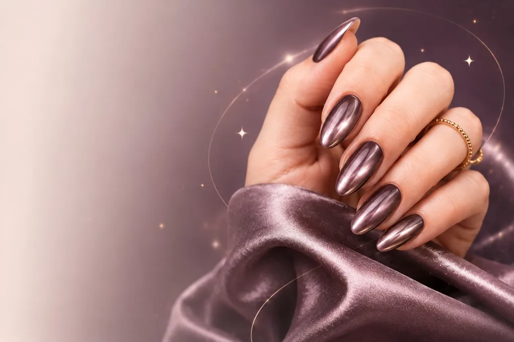 Hasil nail art cat eye premium untuk kursus nail art cat eye online