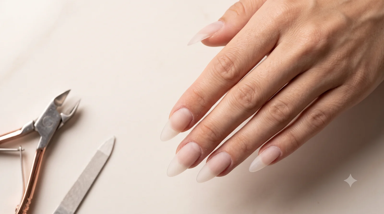 Penyelarasan panjang, shaping, dan finishing glossy soft gel tip