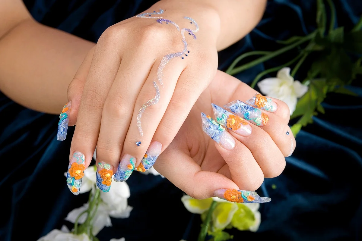 DIY Y2K Nails art