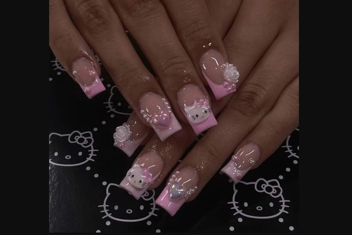 y2k nails designs short