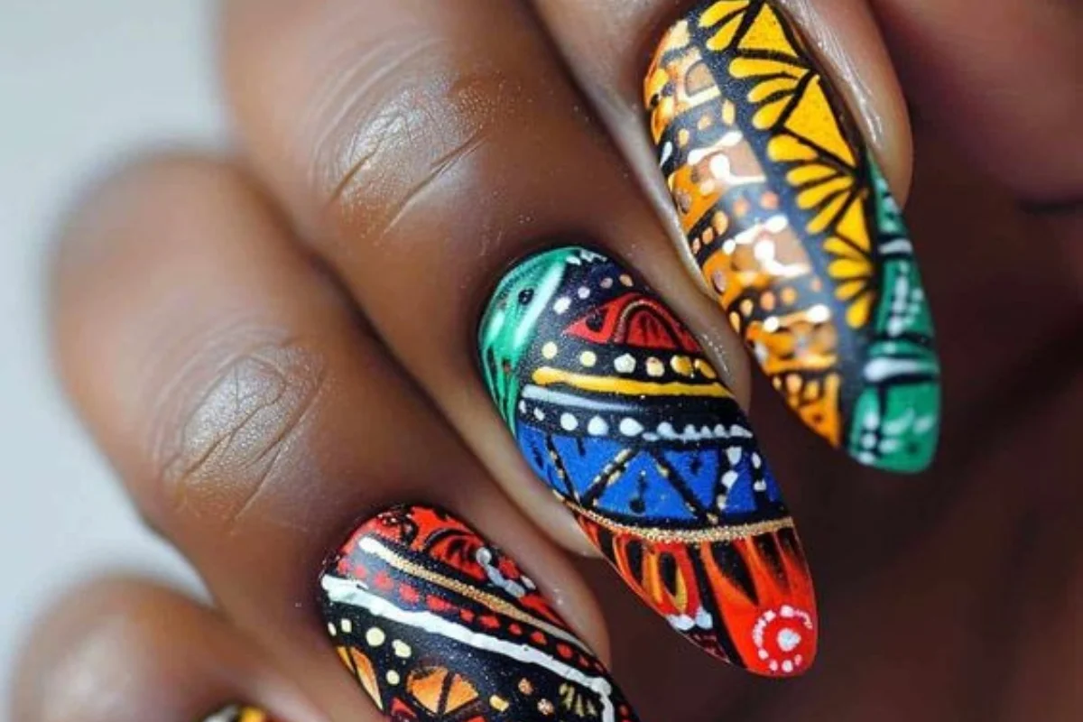 nail art etnik Afrika