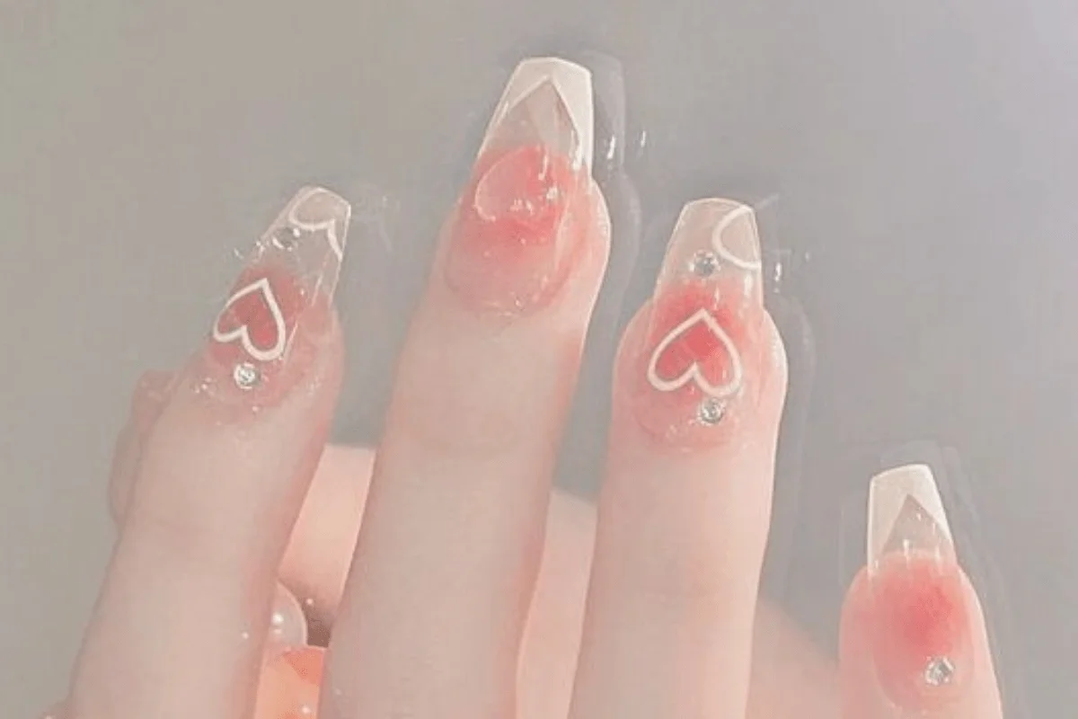 nail art korea simple