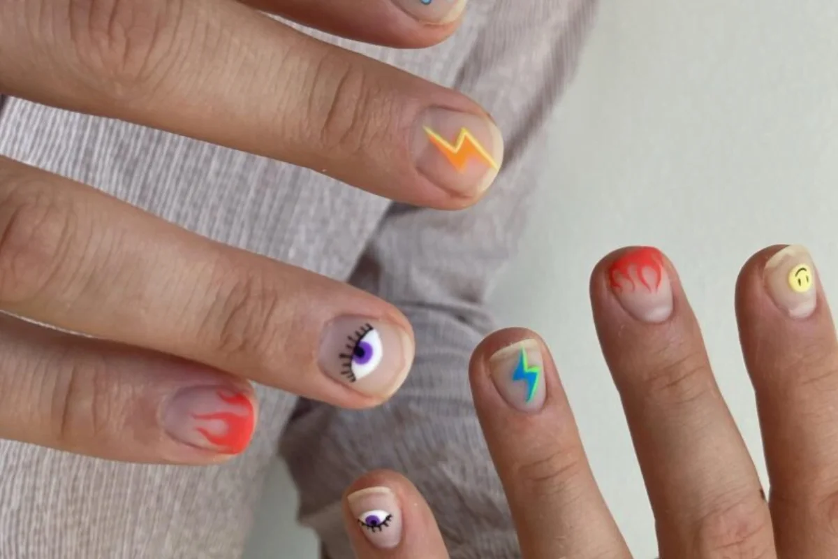 nail art cowok bening