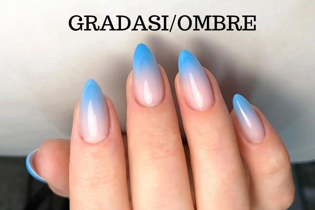 teknik dasar nail art Ombre