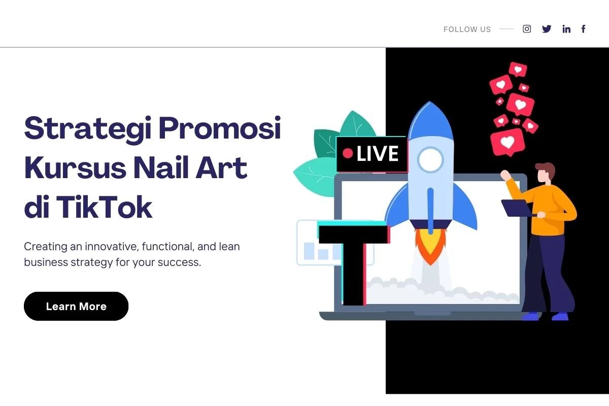 promosi kursus nail art di TikTok