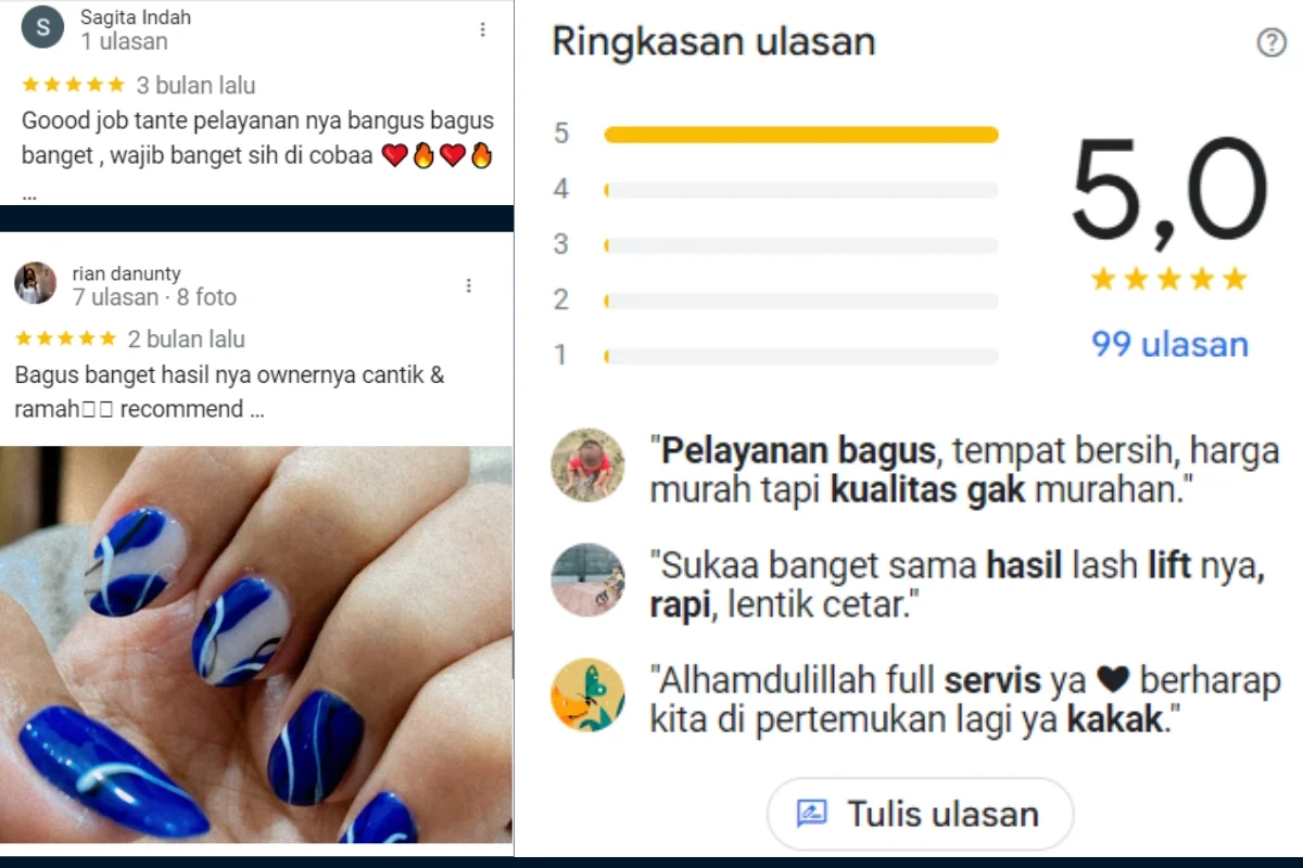 testimoni portofolio nail art