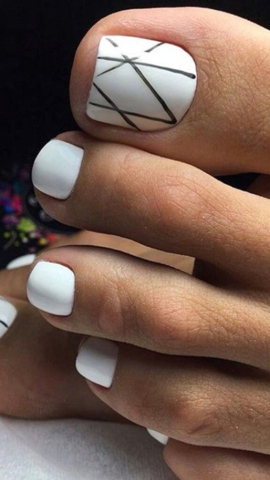 Nail Art Kaki geometric