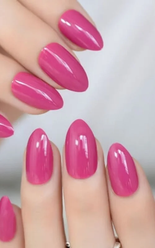 ide design nail art pink neon