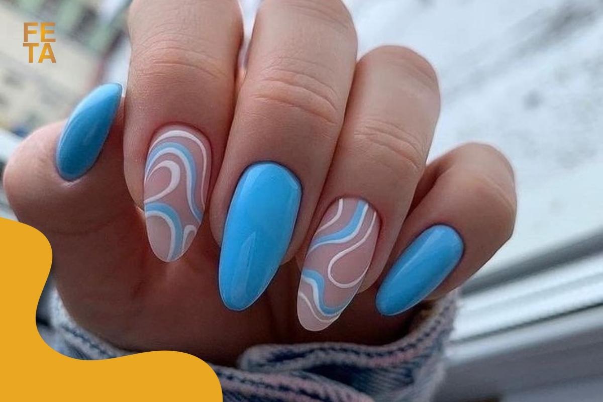 nail art biru