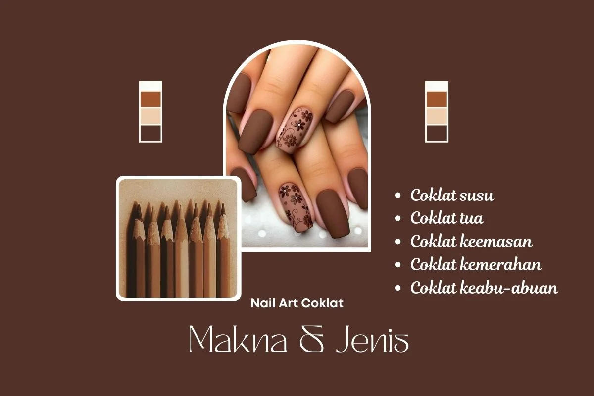 nail art cokelat
