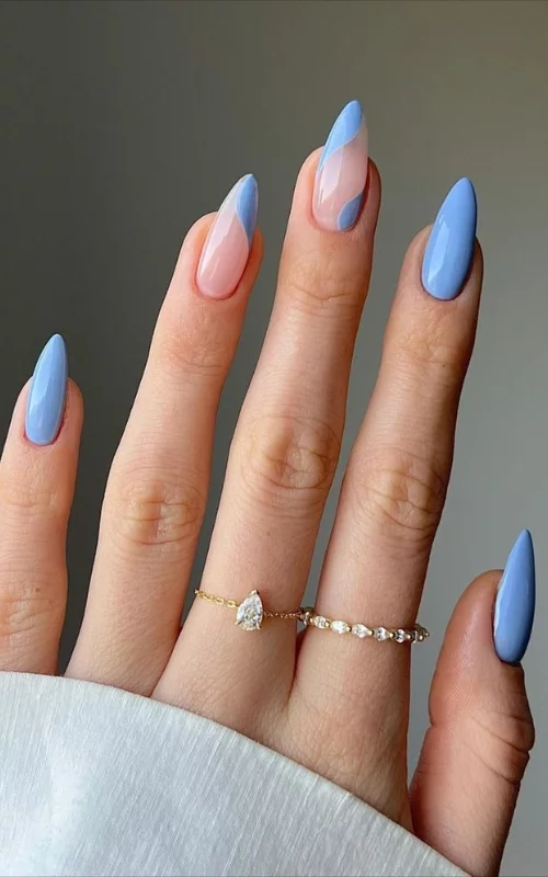 Nail Art Biru Mewah Dan Elegan