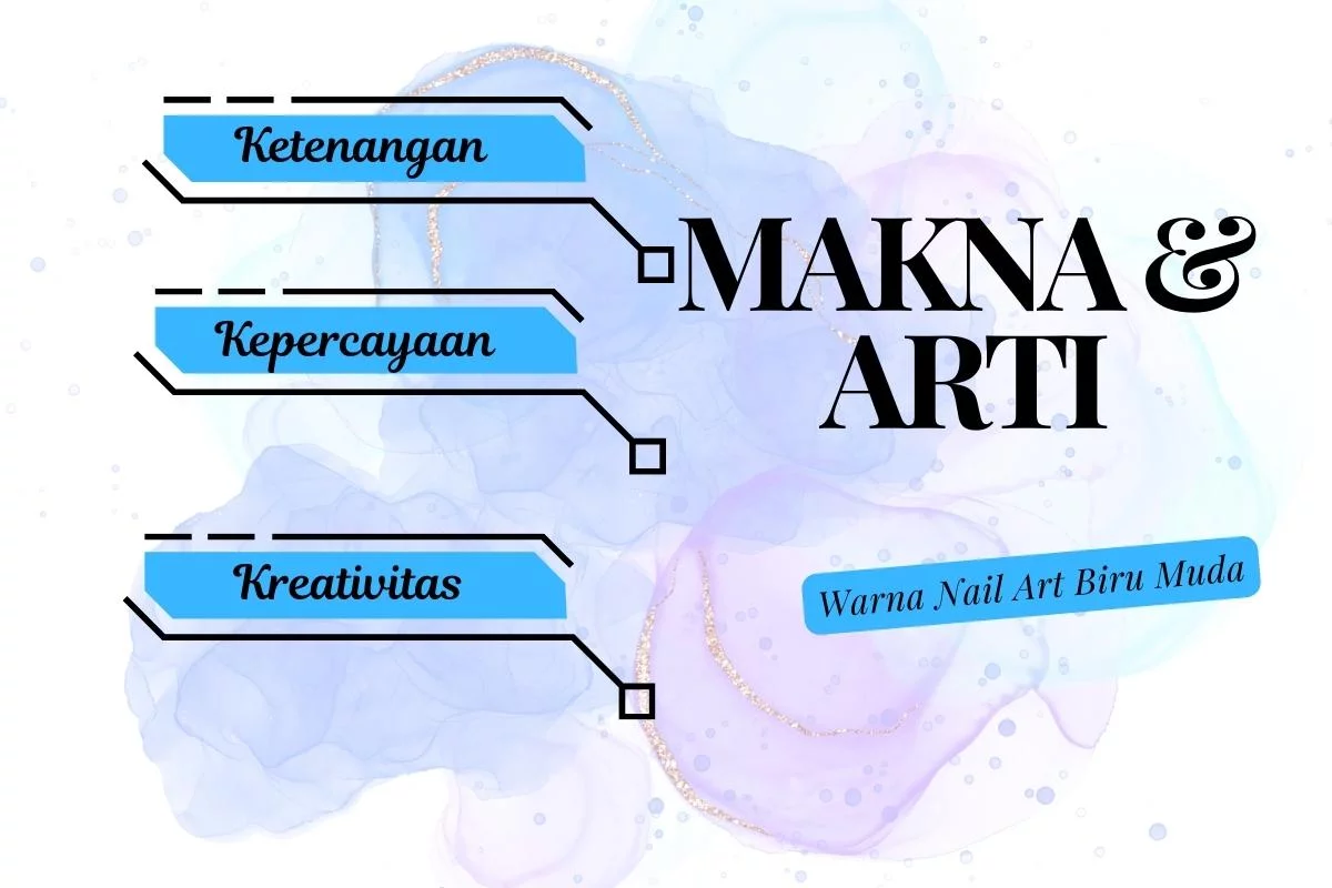 makna nail art biru muda
