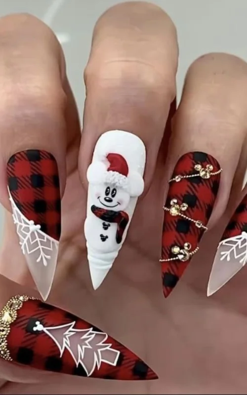 ide desain nail art natal 3D