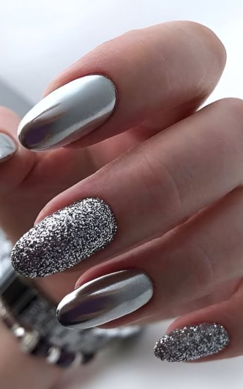 nail art abu abu silver